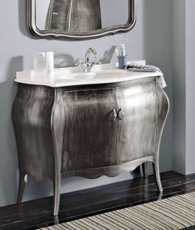 Przejdź do produktu ISOTTA ARG 105-S szafka z umywalką, szer. 107cm, marmur Bianco Carrara, argento