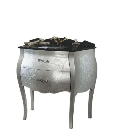 Przejdź do produktu GELSO ARG 87-S szafka z umywalką, szer.87cm, marmur Nero Marquinia, argento