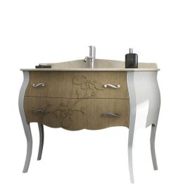 GELSO BIC 115-S szafka z umywalką, szer.115cm, marmur Silvia Oro, bicolor