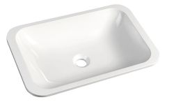 KAMA umywalka kompozytowa 500x260mm, biała, wpuszczana w blat