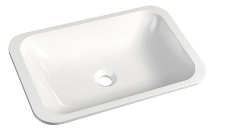 Przejdź do produktu JAPURA umywalka kompozytowa 55x36cm, biała, wpuszczana w blat