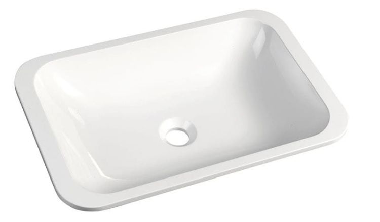 JAPURA umywalka kompozytowa 550x360mm, biała, wpuszczana w blat