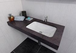 JAPURA umywalka kompozytowa 550x360mm, biała, wpuszczana w blat