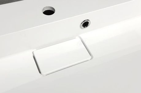 Przejdź do produktu AMUR umywalka kompozytowa z pokrywą odpływu 90x46cm, biały