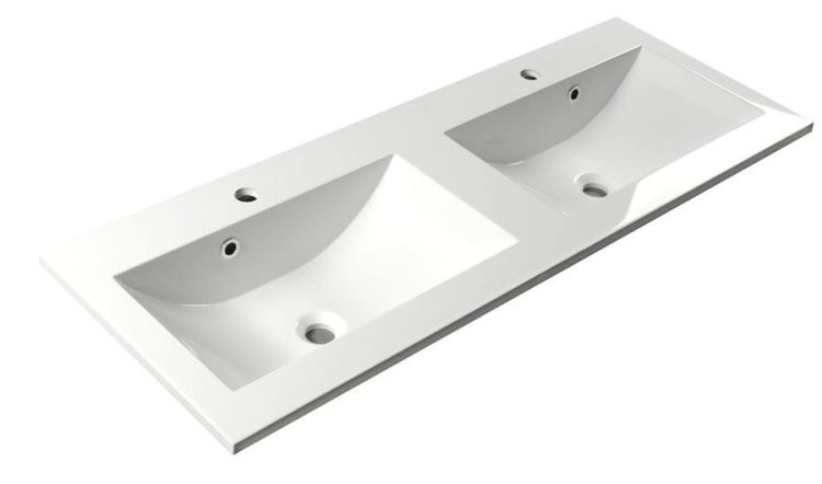 YUKON umywalka kompozytowa 120x45cm, biała