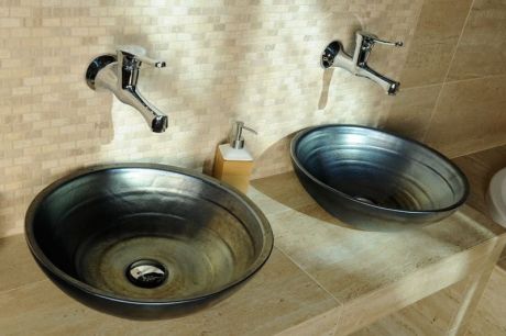 Przejdź do produktu ATTILA umywalka ceramiczna, średnica 44cm, naftowa