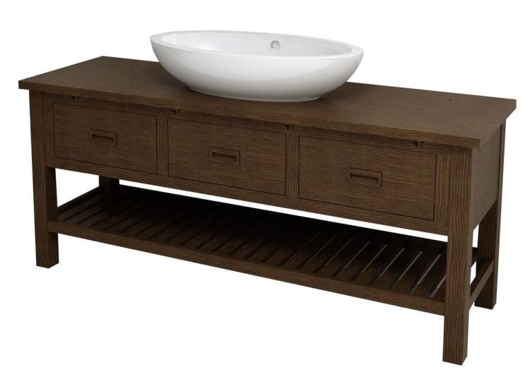 BRAND szafka umywalkowa 160x73x50cm, świerk bejcowany
