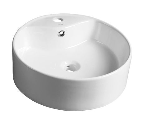 Przejdź do produktu YAKARTA umywalka ceramiczna nablatowa, średnica 46cm, biały