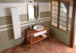 TERUEL umywalka ceramiczna nablatowa 58,5x14x39cm