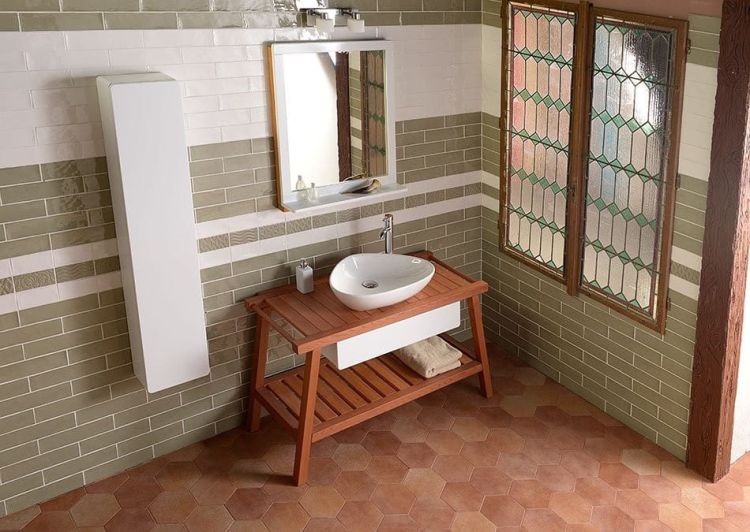 TERUEL umywalka ceramiczna nablatowa 58,5x14x39cm