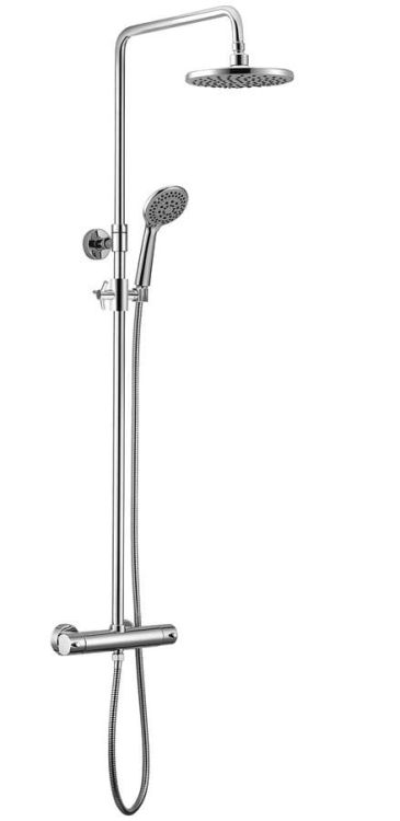 KIMURA zestaw prysznicowy z baterią termostatyczną, chrom
