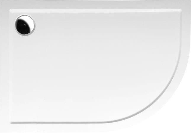 RENA L brodzik zkompozytowy, półokrągły 100x80x4cm, R550, lewy, biała