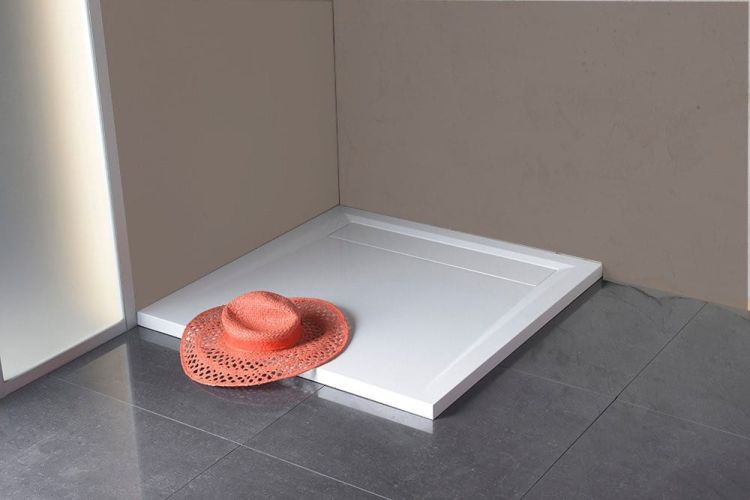 ARENA brodzik kompozytowy z przykrywką, kwadrat 90x90x4cm, biała