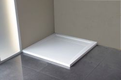 ARENA brodzik kompozytowy z przykrywką, kwadrat 90x90x4cm, biała