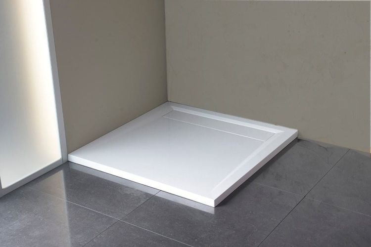 ARENA brodzik kompozytowy z przykrywką, kwadrat 90x90x4cm, biała