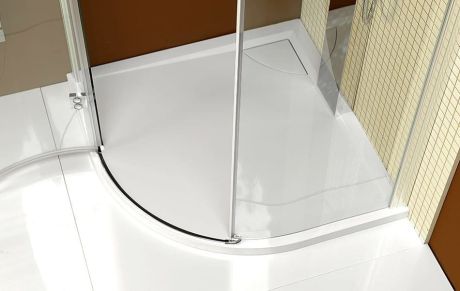Przejdź do produktu LUSSA brodzik kompozytowy z pokrywą syfonu, półokrągły 90x90cm, R550, biała