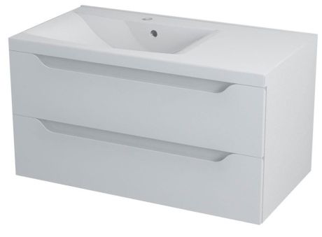 Przejdź do produktu WAVE szafka umywalkowa 90x45x48cm, lewa, biała
