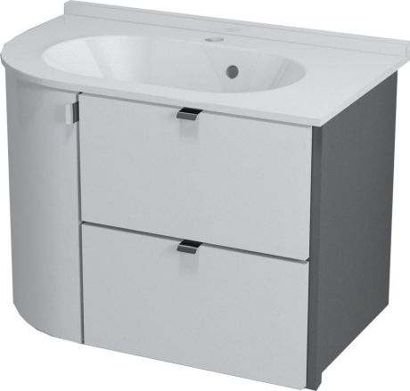 Przejdź do produktu PULSE szafka umywalkowa 75x52x45 cm, prawa, biała/antracyt