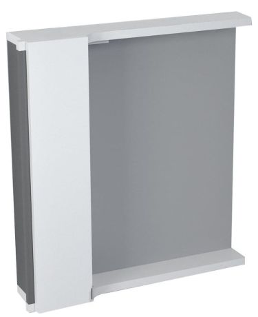 Przejdź do produktu PULSE szafka z lustrem, oświetlenie LED 75x80x17cm, lewa, biała/antracyt