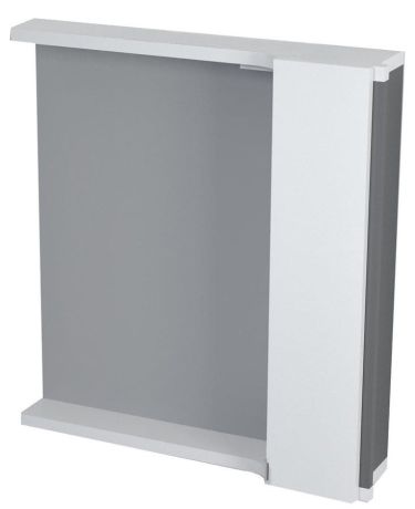 Przejdź do produktu PULSE szafka z lustrem, oświetlenie LED 75x80x17cm, prawa, biała/antracyt