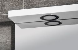 PULSE szafka z lustrem i ośw. LED 2x3W, 75x80x17cm, prawa, biała/antracyt