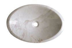 BLOK 16 umywalka kamienna 58x14x38 cm, biały marmur polerowany