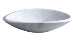 BLOK 16 umywalka kamienna 58x14x38 cm, biały marmur polerowany