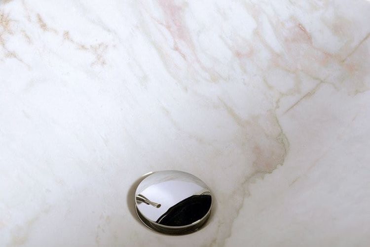 BLOK 16 umywalka kamienna 58x14x38 cm, biały marmur polerowany