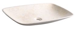BLOK 17 umywalka kamienna 60x9x38 cm, Galala, matowy kamień