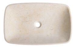 BLOK 17 umywalka kamienna 60x9x38 cm, Galala, matowy kamień