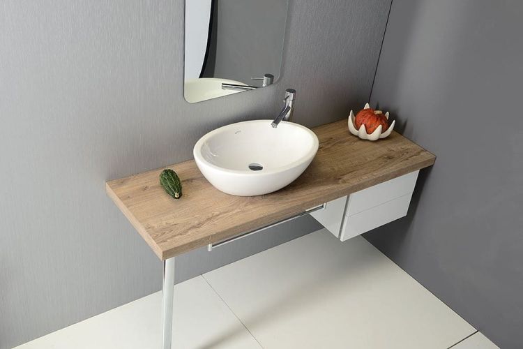 SISTEMA umywalka ceramiczna owalna bez odpływu 60x42cm, biała