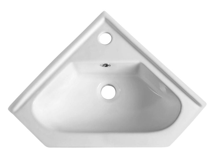 Umywalka ceramiczna narożna 40x19x40cm, meblowa