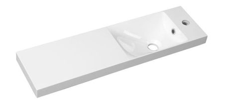 Przejdź do produktu AGOS umywalka kompozytowa 80x22cm, biały, lewa/prawa