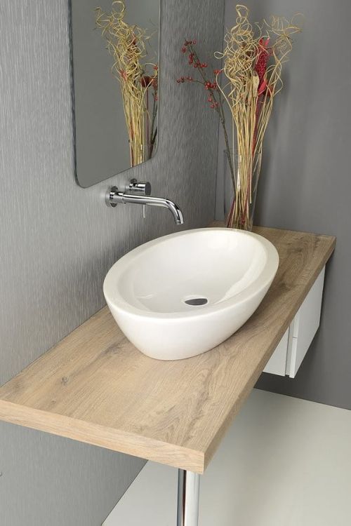 SISTEMA umywalka ceramiczna owalna bez przelewu 75x42cm, biała