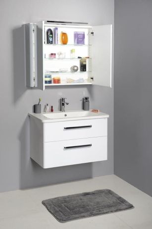 Przejdź do produktu THEIA szafka umywalkowa 75,6x50x44,2cm, 2 szuflady, biała