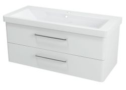 THEIA szafka umywalkowa 101,4x43,2x44,2cm, 2 szuflady, biała