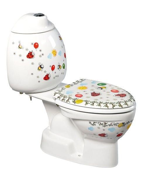 KID WC kompakt dla dzieci,dolny odpływ, kolorowy sitodruk