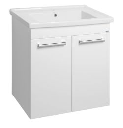 POLY szafka umywalkowa 66x74,6x46,5cm, 2xdrzwiczki, biała