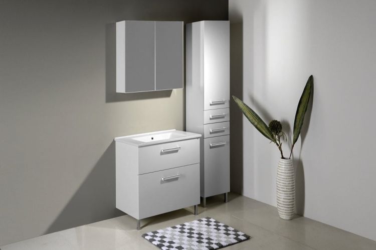VEGA szafka umywalkowa 82x67,6x43,8cm, 2 szuflady, biała