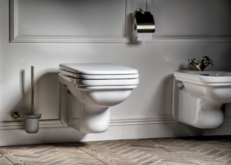 Przejdź do produktu WALDORF deska WC, Soft Close, biała/brąz
