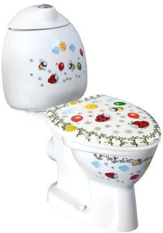 Przejdź do produktu KID WC kompakt dla dzieci, tylny odpływ, kolorowy sitodruk