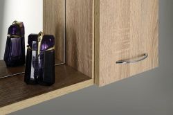 ZOJA/KERAMIA FRESH szafka z lustrem i ośw.LED, 60x60x14cm, prawa, dąb platin