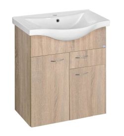 KERAMIA FRESH szafka umywalkowa 60x74x33,7cm, dąb platin