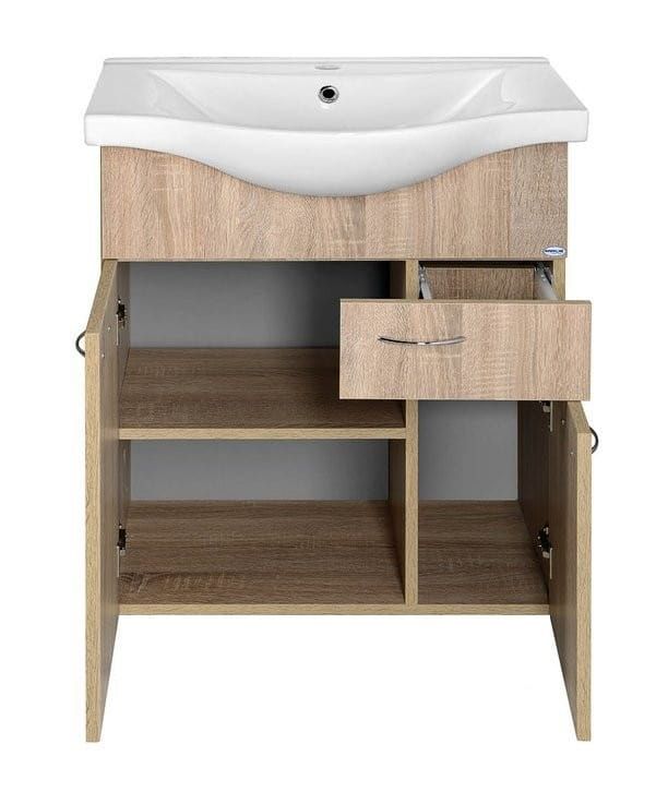 KERAMIA FRESH szafka umywalkowa 60x74x33,7cm, dąb platin