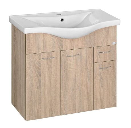 Przejdź do produktu KERAMIA FRESH szafka umywalkowa 74,5x74x34,7cm, dąb platin