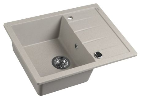Przejdź do produktu Zlewozmywak granitowy z ociekaczem 65x50 cm, beżowy