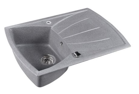 Przejdź do produktu Zlewozmywak granitowy z ociekaczem 77x51cm, szary