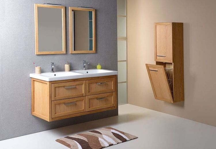 LARITA szafka umywalkowa 120x55x48cm, dąb natural