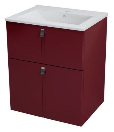 Przejdź do produktu MITRA szafka umywalkowa 60,5x70x45,4cm, bordo