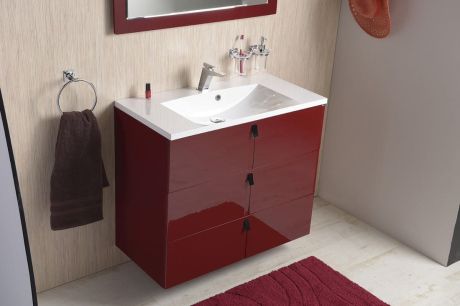 Przejdź do produktu MITRA szafka umywalkowa, 3 szuflady, 90,5x70x46cm, bordo